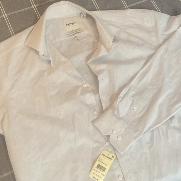 Men’s button down, grey/white pinstriped, Ben Sherman shirt, size 16 1/2 - Picture 4 of 5